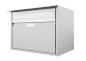 Preview: Briefkasten Huber Aluminium 300/400 Weissaluminium RAL 9006 (D)
